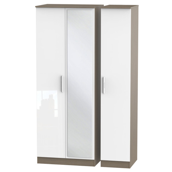 Coventry Tall 3 Door Mirrored Wardrobe